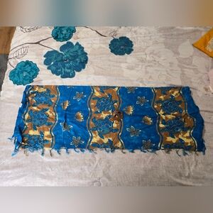 Blue and Brown Patterned Sarong